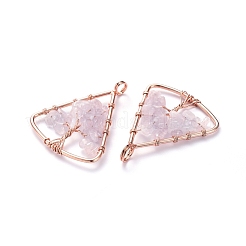 Pendentifs en laiton plaqué durable&nbsp;KK-D531-02RG