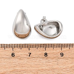 Aretes en forma de lágrima de latón chapado en rejilla&nbsp;X-EJWE-Q766-03P