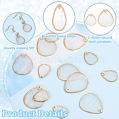 24 stücke 2 stile shell anhänger&nbsp;FIND-GA0004-51