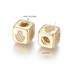 Perline zirconi micro pave  in ottone&nbsp;ZIRC-G162-16G-17