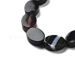 Brins de perles d'agate noire teintées et chauffées naturellement&nbsp;G-P559-B09-01