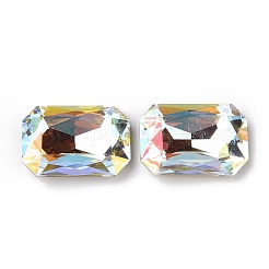 Cabochon in strass di vetro in stile ab chiaro&nbsp;RGLA-J018-E-001LA