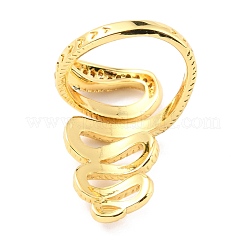 Micro ottone spianare anelli gemelli zirconi&nbsp;RJEW-F116-02G