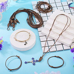 Conjuntos de collar y pulsera ajustables de cordón de poliéster encerado coreano&nbsp;SJEW-TAC00006