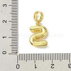 Ottone placcato a cremagliera con ciondoli pendenti europei con perle in plastica ABS&nbsp;KK-G501-02S-G