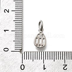 Breloques en laiton avec zircone cubique de micro pave&nbsp;KK-P295-33P