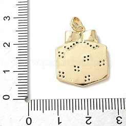 Weihnachten Messing Micro Pave Zirkonia Anhänger&nbsp;KK-K305-07E-02