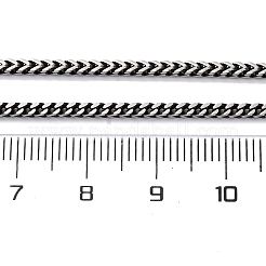 2 mm Weizenkettenhalsketten aus 304 Edelstahl&nbsp;NJEW-Q013-16A