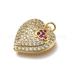 Pendentifs avec zircon cubiques à micro-pavés en laiton&nbsp;KK-C090-42G-05
