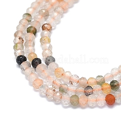 Fili di perle di quarzo rutilato misto naturale&nbsp;G-G106-A24-01