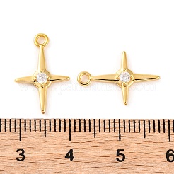 Pendentifs en laiton zircon cubique transparent&nbsp;KK-U017-10D-G