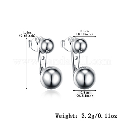 S925 Sterling Silber Schmuckset Ohrringe und Halskette stilvoll elegant vielseitig für Anlässe&nbsp;SA5637-4