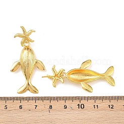 Orecchini pendenti in ottone con tema oceano&nbsp;EJEW-F400-04A-G