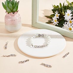 10 fermoir de bracelet de montre en laiton plaqué or avec zircone cubique transparente&nbsp;KK-SC0003-11P