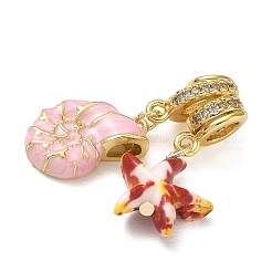 Pendenti in zirconi cubici trasparenti in micro pavè di ottone&nbsp;CU-CBA4231-10G