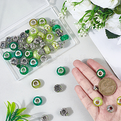 60 Stück 12 Stile Legierung Strass/Emaille European Beads & Harz European Beads Kits&nbsp;DIY-PA0001-06B