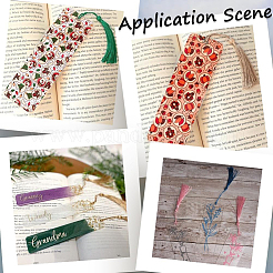 Kits de création de marque-pages DIY avec décorations en acrylique transparent et pompons en polyester&nbsp;DIY-SP0001-92A