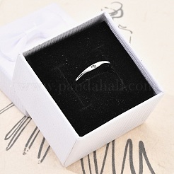 Rhodinierte 925 verstellbare Ringe aus Sterlingsilber&nbsp;RJEW-S397-01P-02