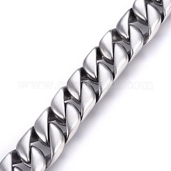 Bracciali con catene a maglie in acciaio inossidabile 304 anti-ossidazione&nbsp;BJEW-E346-14A-P