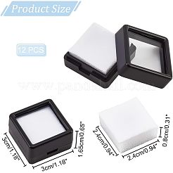 Cajas de exhibición de diamantes sueltos de plástico&nbsp;CON-WH0087-55A