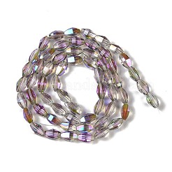 Chapelets de perles en verre électroplaqué&nbsp;GLAA-Q101-03A-HP03