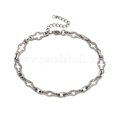 2 bracelet à chaîne creuse en acier inoxydable 304&nbsp;BJEW-JB12293