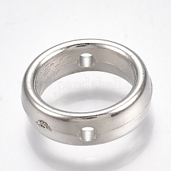 Ccb-Kunststoffperlenrahmen, Ring, Platin Farbe, 12x4 mm, Bohrung: 1.6 mm