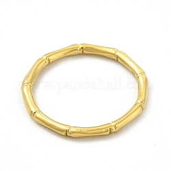 Placcatura sottovuoto 304 anello da dito in bambù in acciaio inossidabile per uomo donna, oro, misura degli stati uniti 8 1/2 (18.5mm)