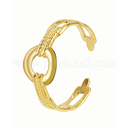 Anneaux de manchette ouverts en acier inoxydable en forme d'anneau pour femmes, or, diamètre intérieur: 20 mm