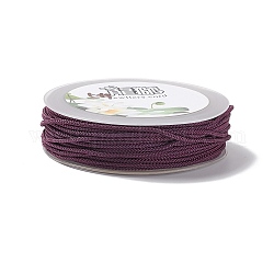 Braided Nylon Threads, Dyed, Knotting Cord, for Chinese Knotting, Crafts and Jewelry Making, Purple, 1.5mm, about 13.12 Yards(12m)/Roll