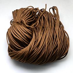 7 núcleo interior cuerdas de poliéster y spandex, color sólido, para hacer pulseras de cuerda, saddle brown, 4~5mm, alrededor de 109.36 yarda (100 m) / paquete, 420~500g / bundle
