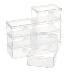 Benecreat 8 шт. прозрачная пластиковая коробка контейнер 8.35x5.8x3.65 см прозрачный прямоугольный органайзер для хранения с крышками для бусин, мелкие предметы и другие поделки, 3.2x2.2x1.4