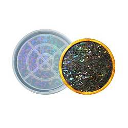 Silicone Laser Effect Cup Mat Molds, Resin Casting Molds, for UV Resin & Epoxy Resin Craft Making, Round Pattern, 117x11mm, Inner Diameter: 111x10mm