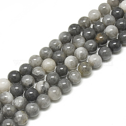 Fili di perle di occhio di falco naturale, pietra occhio d'aquila, tondo, 8~8.5mm, Foro: 1 mm, circa 48~49pcs/filo, 14.9~15.2 pollice