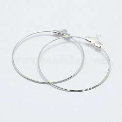 Латунные подвески, долговечный, без никеля , открытый круг / кольцо, Реальная платина, 20 датчик, 39.5x36x0.8 мм, отверстие : 1 мм