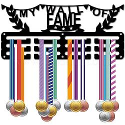 CREATCABIN Medal Holder Medal Hanger Display Rack Sports Metal Hanging Awards Iron Small Mount for Wall Home Badge Race Running Soccer Dance Medalist Black 11.4 x 5.1 Inch-My Wall of Fame