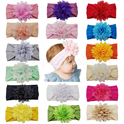 Нейлоновые эластичные детские повязки, для девочек, аксессуары для волос, цветок, разноцветные, 160x80 мм