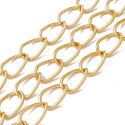 3.28-футовые овальные бордюрные цепи из оксидированного алюминия, текстура, несварные, золотые, ссылка: 21.5x15.5x2 mm
