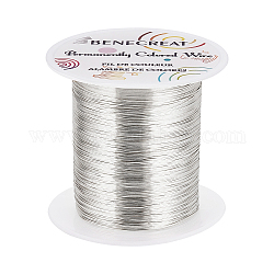 BENECREAT 26 Gauge 131 Yards Tarnish Resistant Silver Wire Jewelry Beading Wire for Beading Wrapping and Other Jewelry Craft Making