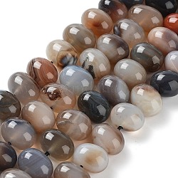 Natürliche Achat Perlen Stränge, gefärbt und erhitzt, Ei, Kamel, 15~17x11~12 mm, Bohrung: 1.6 mm, ca. 14~15 Stk. / Strang, 6.69~6.89 Zoll (17~17.5 cm)