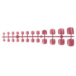 Couverture complète faux ongles couleur unie pieds en plastique ongles bouts d'ongles artificiels, pratique manucure nail art outil, rouge indien, 6.2~20x6.2~19mm, 24 pièces / kit