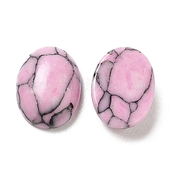 Cabuchones de cristal, de piedras preciosas de imitación, oval, rosa, 8x6x2.5~3mm
