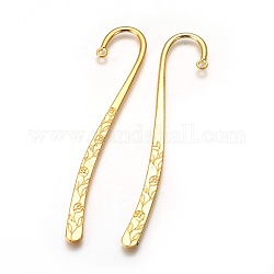 Tibetan Style Alloy Bookmarks, Lead Free and Cadmium Free, Golden, 2.4cm wide, 12.2cm long, hole: 2mm