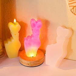 Moules à bougie en silicone bricolage, pour la fabrication de bougies, cœur, 13x5.8x2.6 cm