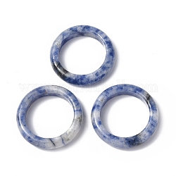 Natürlicher Jaspis-Ring mit blauem Punkt, Edelsteinschmuck für Damen, uns Größe 6 1/2 (16.9mm)