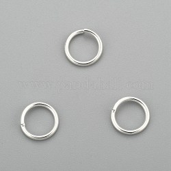 304 Edelstahl Ringe springen, offene Ringe springen, Silber, 18 Gauge, 8x1 mm, Innendurchmesser: 6 mm