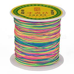 Filo di nylon intrecciato, cordoncino cinese per annodare cordoncino per bordare gioielli, colorato, 0.5mm, circa 150iarde/rotolo