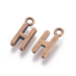 Tibetan Style Pendants, Lead Free, Letter, Red Copper Color, Size: about 16mm long, 7mm wide, 3mm thick, hole: 3mm