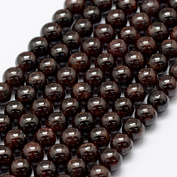 Natürlicher Granat Perlen Stränge, Runde, 6~7 mm, Bohrung: 1 mm, ca. 60 Stk. / Strang, 15.1 Zoll (38.5 cm)
