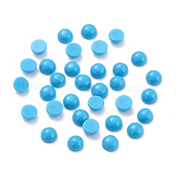 Synthetic Turquoise Cabochons, Hlaf Round, 4x2mm